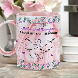 Mother And Daughter Relationship - Personalized Marble Mug - Mother's Day Gift
