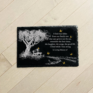 A Limb Has Fallen, Yellow Butterflies Sympathy Gift, Keepsake, Remembrance, Bereavement Gift, Loss of a Loved One