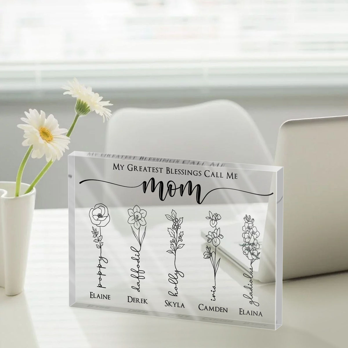 My Greatest Blessings Are Kids - Personalized Acrylic Plaque - Gift For Mom, Mother's Day, Birthday Gift