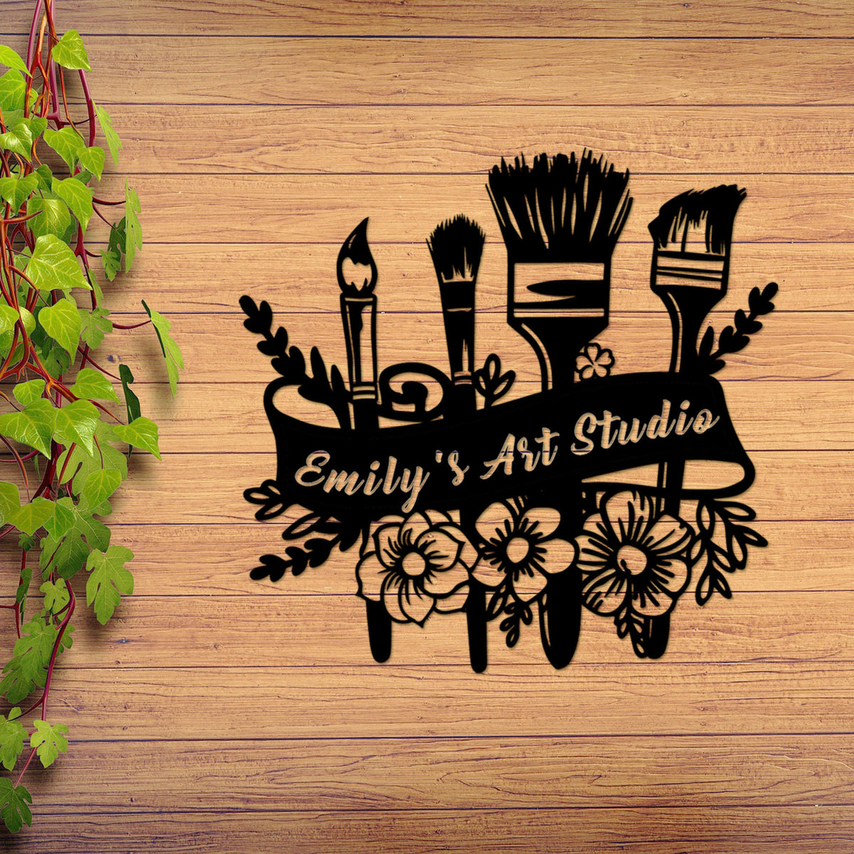 Art Studio Metal Wall Art, Art Studio Sign, Personalized Artist Name Sign, Artist Gifts, Painting Sign Drawing Lover Gift