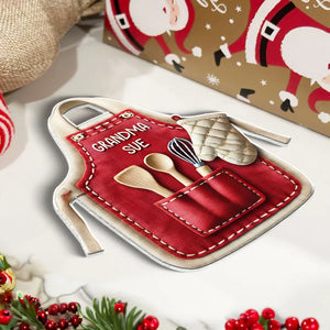 Baking Apron Ornament, The Baking Queen, Pastry Chef Bakers Apron Personalized Ornament, Christmas Gift For Bakers