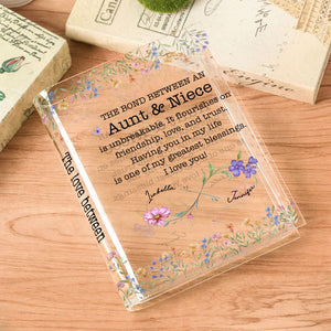 The Bond Between An Aunt & Niece, Personalized Acrylic Book Vase, Gift For Aunt, Mother's Day