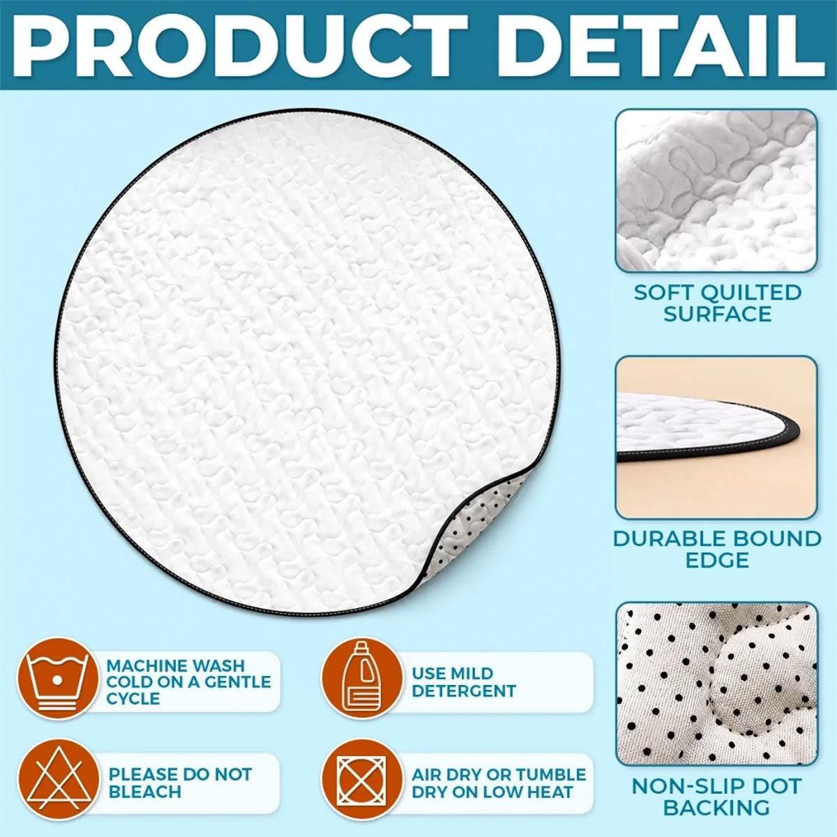 Custom Quilted Round Mat - Personalized Christmas Birthday Gifts For Mom, Dad, Brother, Sister - Merry Moments All Season
