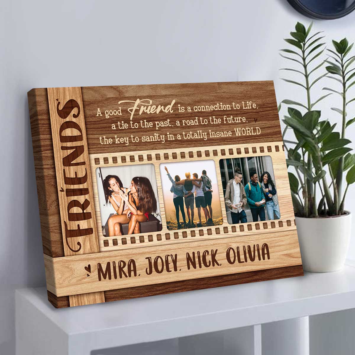 Personalised Presents for Best Friends, Best Friend Gifts, Best Friend Custom Photo Canvas Print
