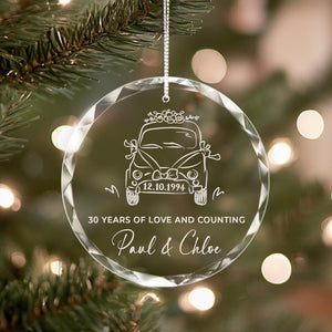 Personalized Anniversary Ornament, Years Of Love And Counting Ornament, Anniversary Gift For Parents, Christmas Gifts for Husband Wife
