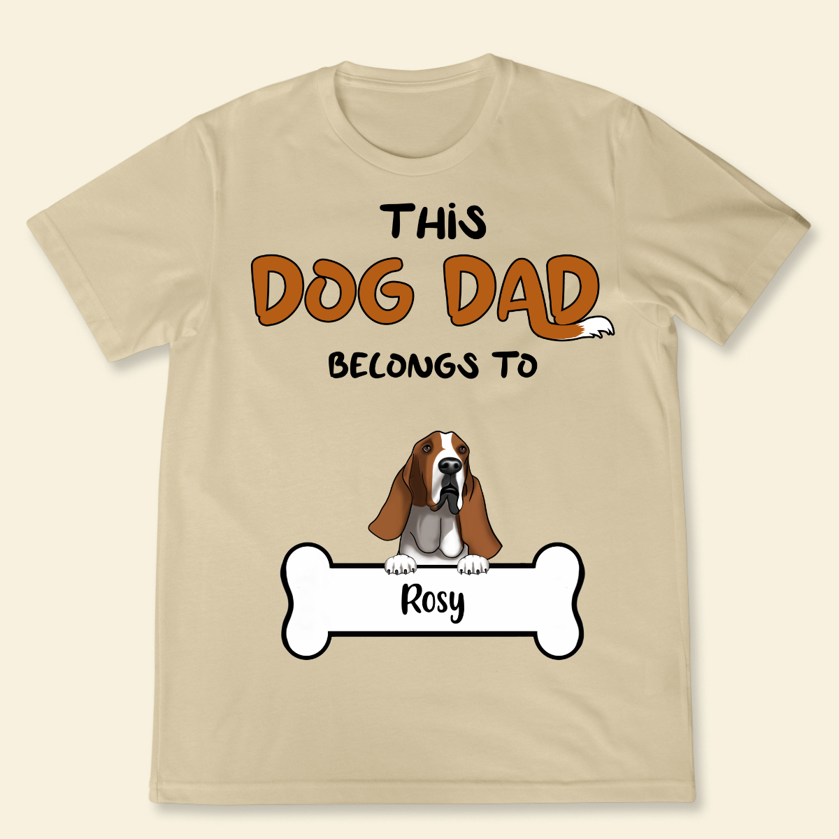 This Dog Dad Belongs To Personalised Tshirt For Dog Lovers Custom Gift For Dog Dad Father's Day Gift