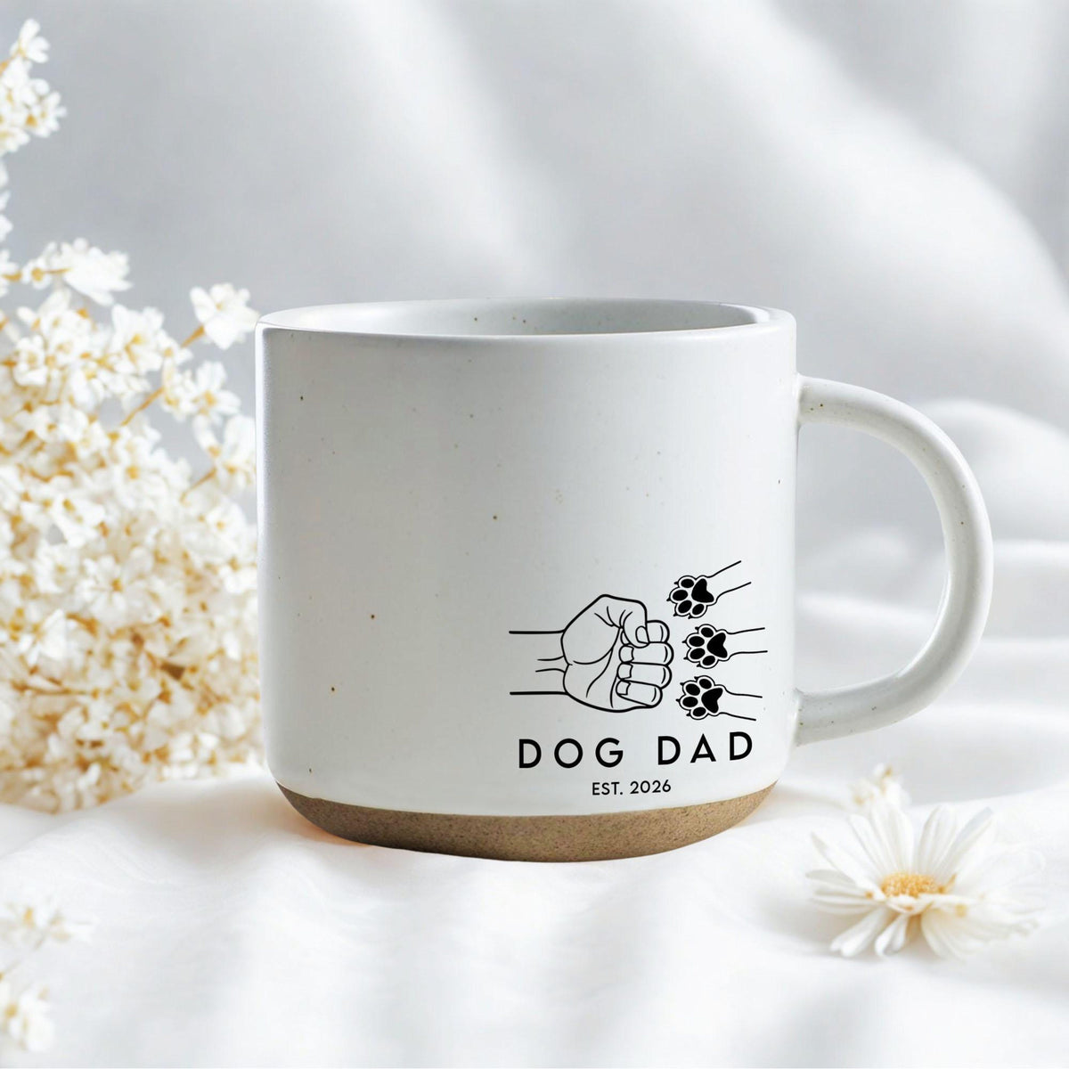 Custom Dog Dad Pottery Mug, Personalized Dog Dad Gifts, Cat Dad Cup, Best Dog Dad Ever Mug, Father's Day Gifts For Dog Owner, Pet Owner Mug