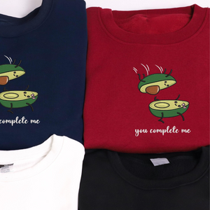 You Complete Me Funny Avocado - Personalized Embroidered Apparel - Gift For Girlfriend