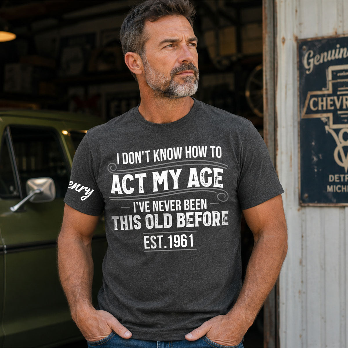 My New Age - Personalized Shirt With Design On Sleeve