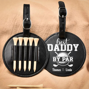 Best Dad By Par - Personalized Golf Tee Bag - Gift For Golf dad, Gift For Father, Grandfather, Father's Day Gift