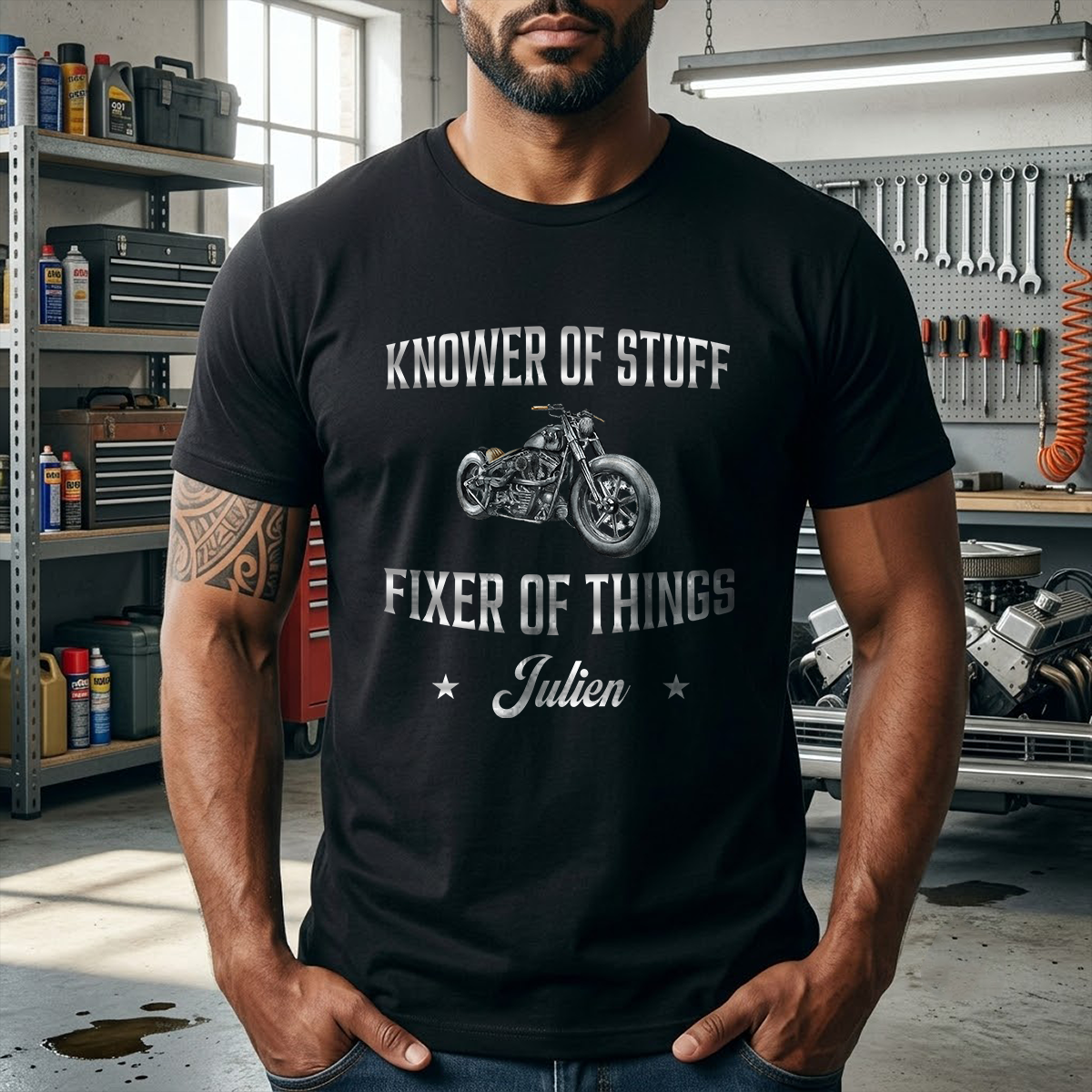 Knower of Stuff Fixer of Things - Personalized T-Shirt