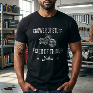 Knower of Stuff Fixer of Things - Personalized T-Shirt