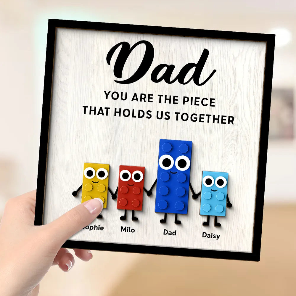 Dad You Are The Piece - Personalized Picture Frame - Father's Day Gift for Dad