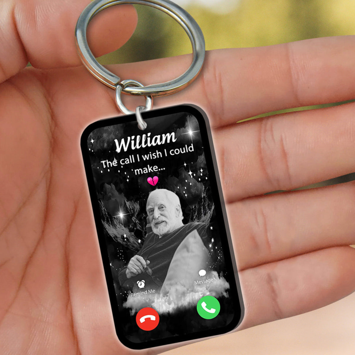 The Call I Wish I Could Make Custom Photo - Personalized Acrylic Keychain - Memorial Gift