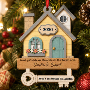 My 1st Christmas In New Home - Wood Ornament - Personalized Christmas Gifts