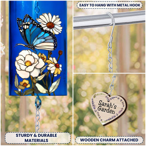 My Beautiful Garden - Personalized Wine Bottle Wind Chime - Gift For Garden Lovers