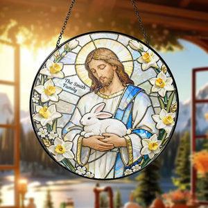 Religious Easter Jesus - Personalized Acrylic Suncatcher - Easter Gift For Family