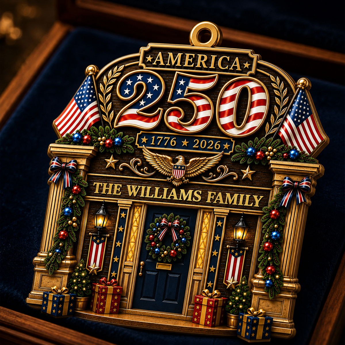 Forever Free And United - Real 3D Raised Ornament