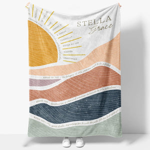 Christian Graduation Gift for Her, Personalized Name Behind You All Your Memories College High School Class of 2026 Grad Gift Throw Blanket