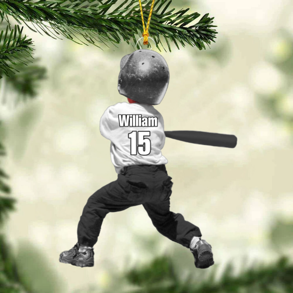 T-ball Kid Personalized Christmas Ornament, Gift For Tee-ball Lover