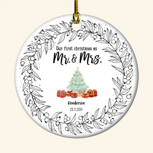 Our First Christmas As Partner - Personalized Ornament - Christmas Gift For Couple, Husband, Wife 4_5f0be394-ae73-4291-a59d-50b0472f1e98.png