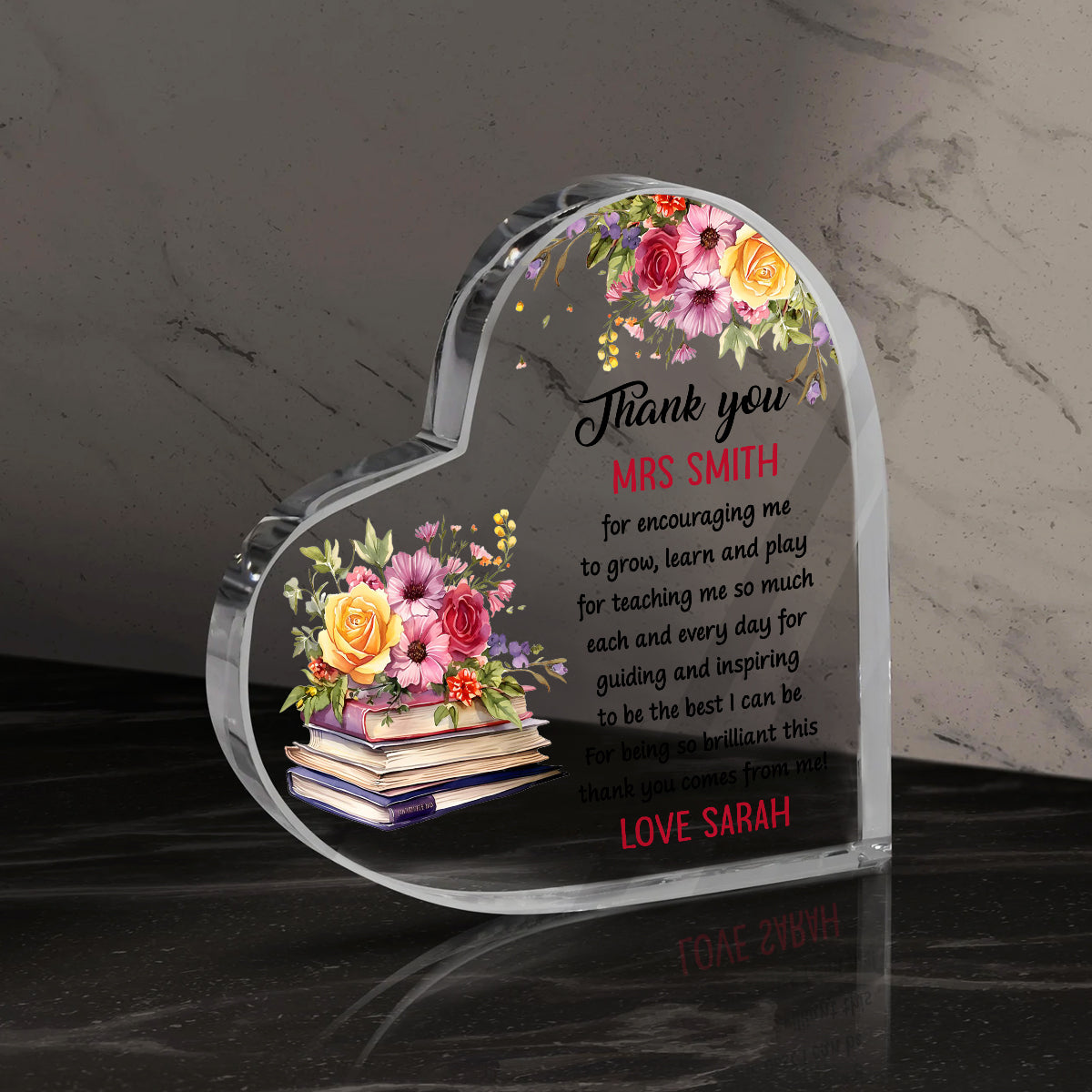 Thank You Teacher Appreciation Acrylic Plaque, Desk Gift For Teacher, Gift For Teacher