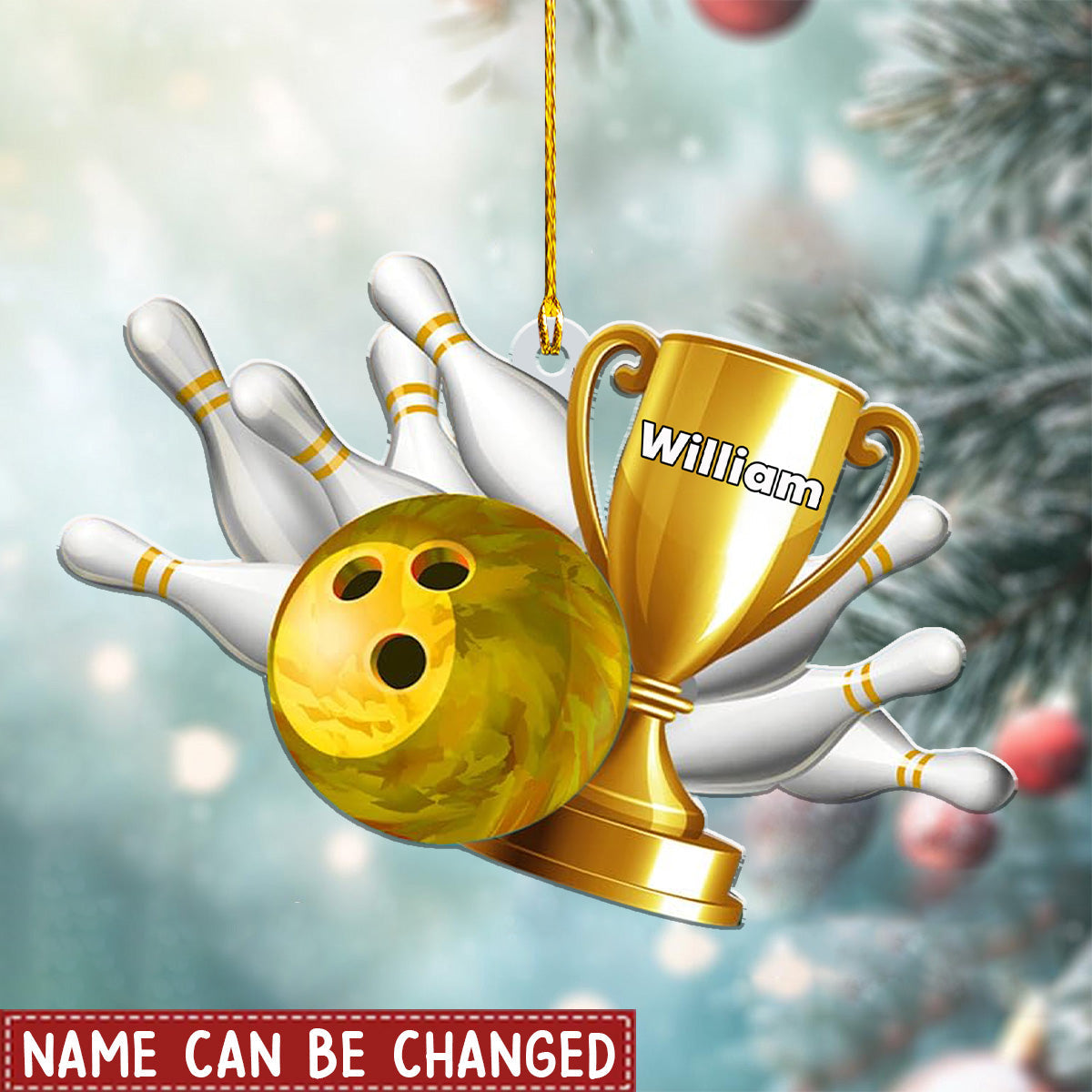 Personalized Bowling Christmas Ornament For Bowling Players