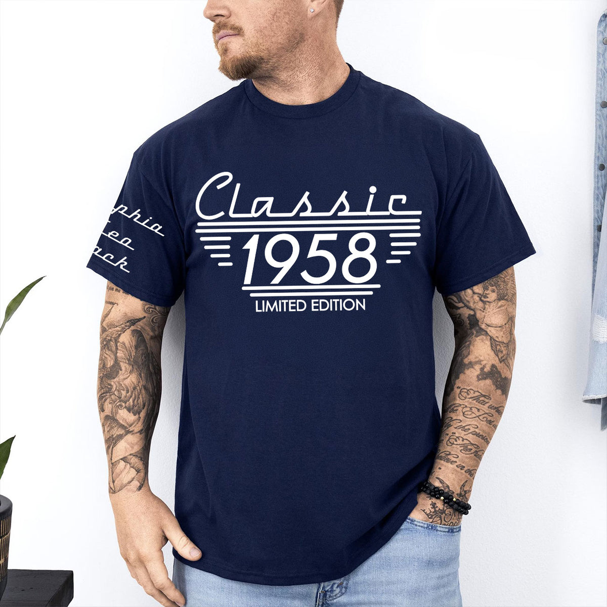 Classic Edition - Personalized Custom Shirt With Design On Sleeve
