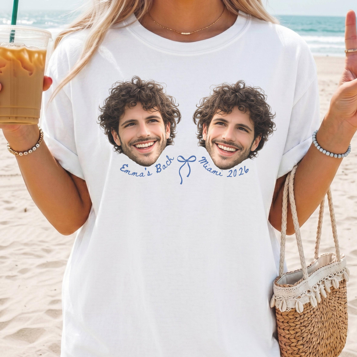 Custom Groom Face Bachelorette Party Shirts, Beach Bachelorette Shirt, Funny Bachelorette Shirts Bride To Be, Personalized Groom Photo Tee