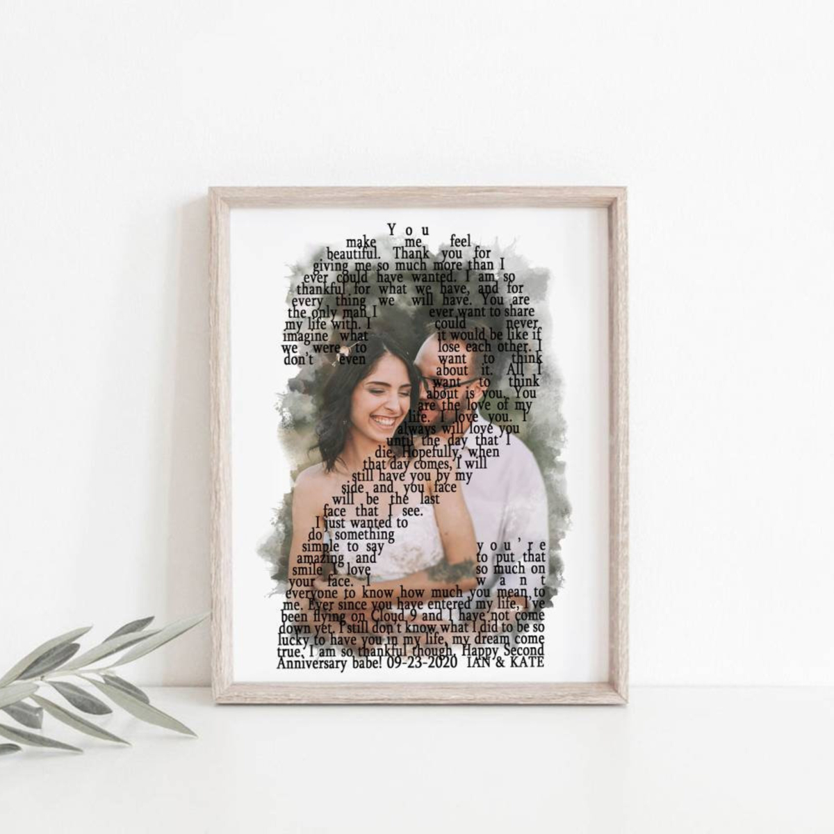2 year anniversary gift for him, Personalize Second Anniversary Gift for Husband, 2nd Anniversary Gift for Boyfriend, Custom Photo Collage
