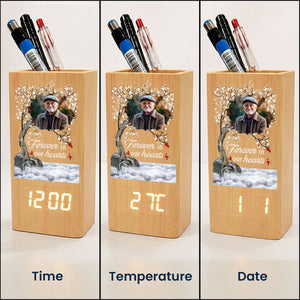Memorial Gift I'm Always With You - Personalized Pen Holder With Clock