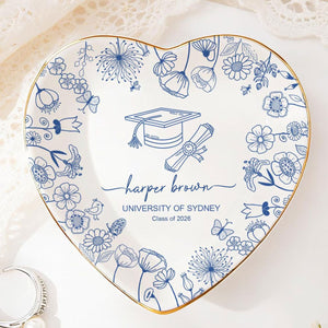 Personalized Graduation Gift for Her | Custom Class of 2026 Ceramic Trinket Dish | College University Graduation Gift | High School Senior Gift