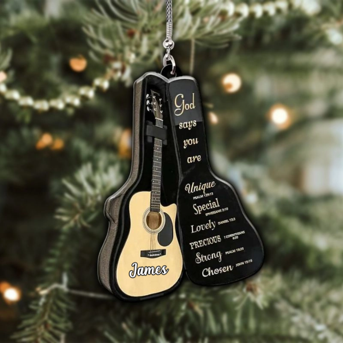 God Says You Are Harp Musical Instrument Personalized Shaped Ornament - Christmas Gift For Musician, Music Lovers
