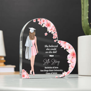 Personalized Acrylic Plaque Graduation Gift for Daughter Niece Granddaughter, Grad Gifts for Her, High school, College Graduation, Masters