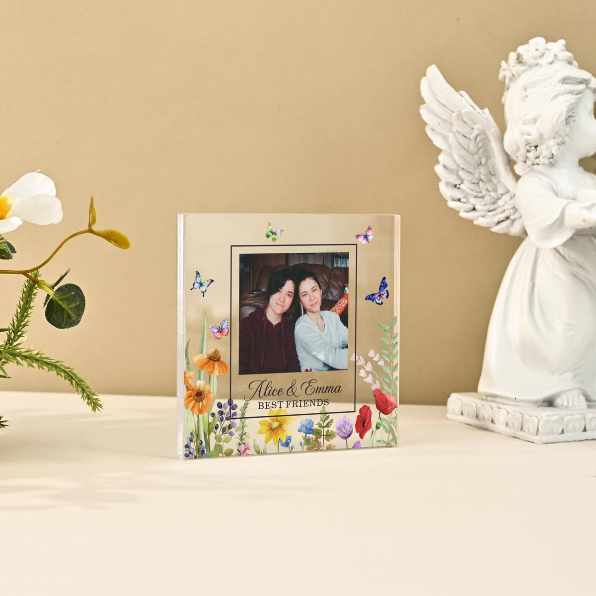 Personalised Bestie Photo Acrylic Block, Best Friend Birthday Gift, Sister Picture Frame, Bestie Gift