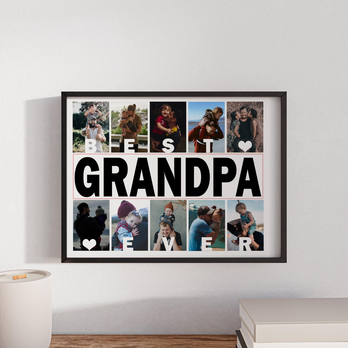 Personalized Grandpa Photo Collage, Grandpa Gift, Custom Gift For Grandpa, Grandpa Collage Print, Custom Gift from Grandkids to Grandpa