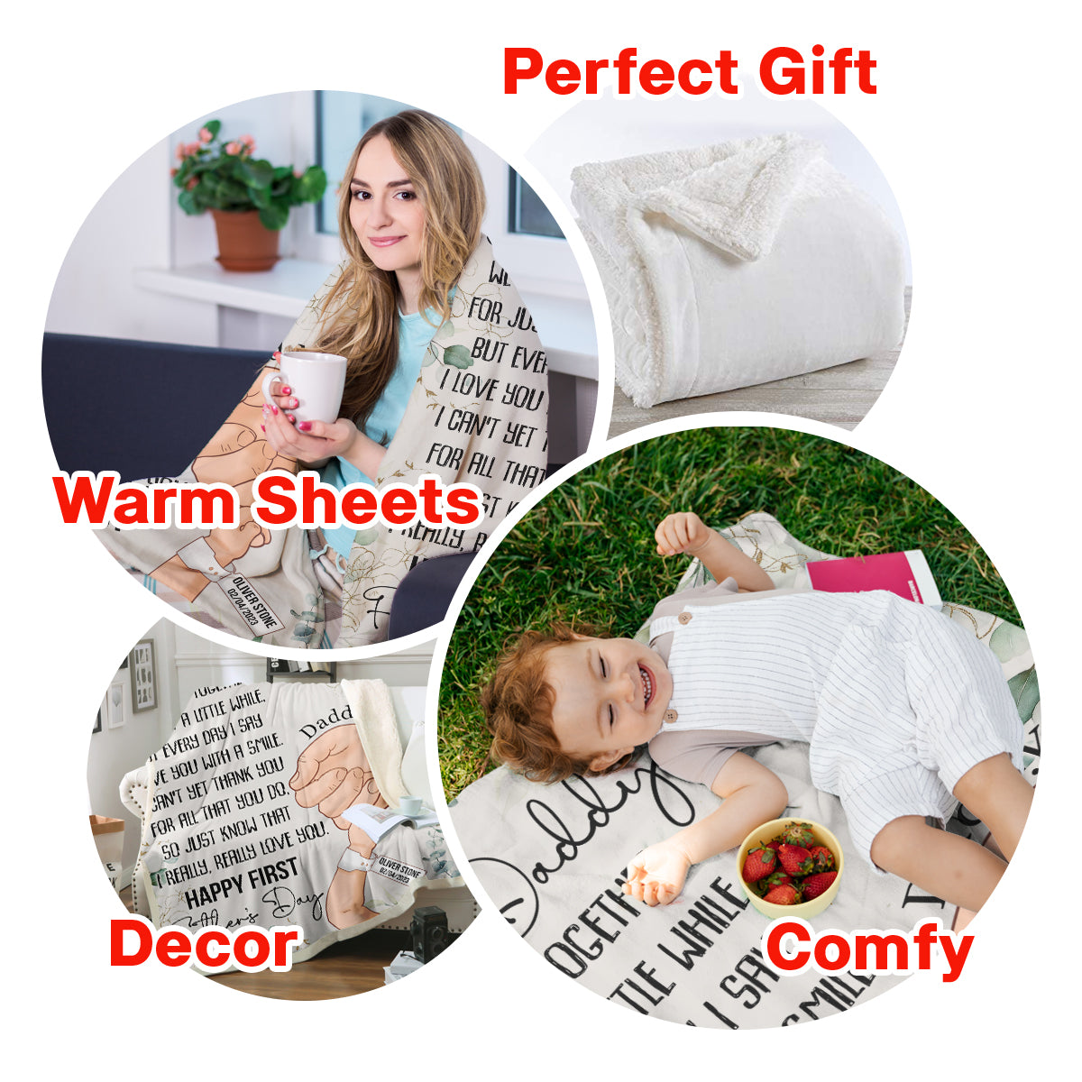 Dear Daddy, I Really Love You - Personalized Blanket - Gift For Father, Daddy, First Father's Day