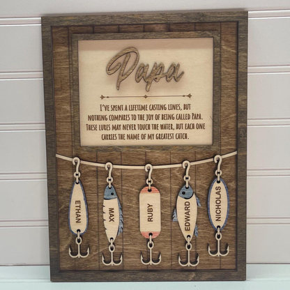 Fishing Dad Gift, Fisherman Gifts, Fishing Grandpa Gift, Father's Day Gift for Dad, Father's Day Personalized gift, Fishing Lures for Dad