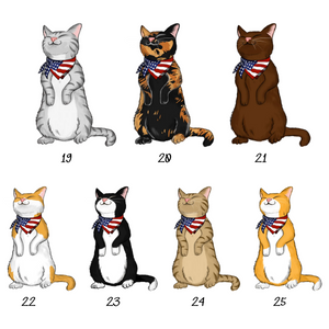 Nation Flag Standing Cat - Personalized Apparel - 4th Of July Independence Day Gift For Cat Mom, Cat Dad