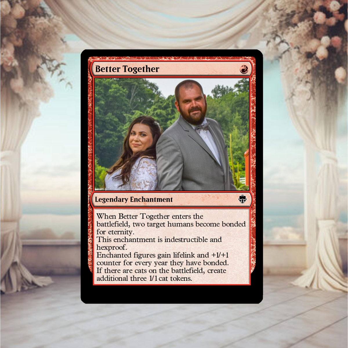 Magic the Gathering Custom Wedding Cards Custom Text, Color, Photo, Anniversary, Wedding, Party Cards