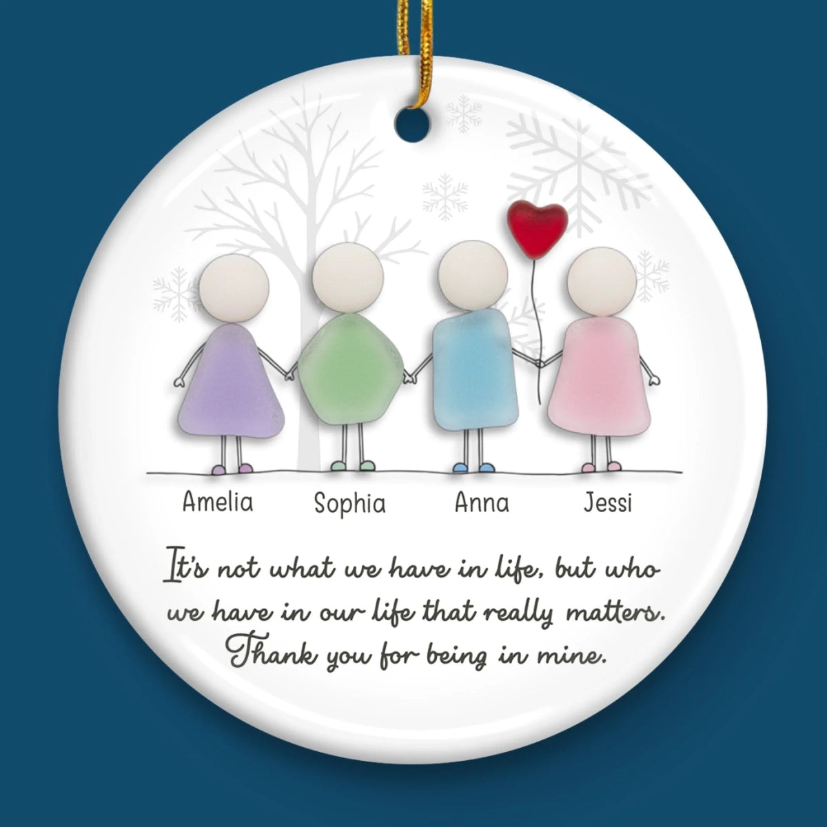 You Tide Of Our Friendship - Personalized Ornament - Christmas Gift For Friends, Besties
