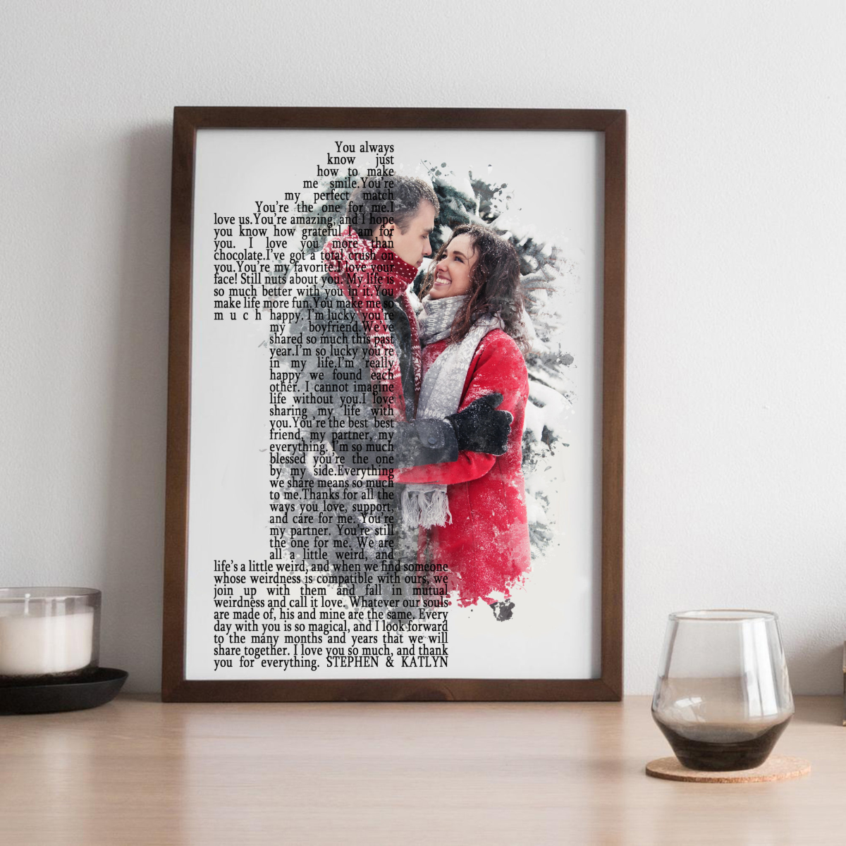 Personalize 1st Anniversary Gift for Boyfriend, 1 Year Anniversary Gift for Husband, First Year Together, Unique First Year Anniversary Gift