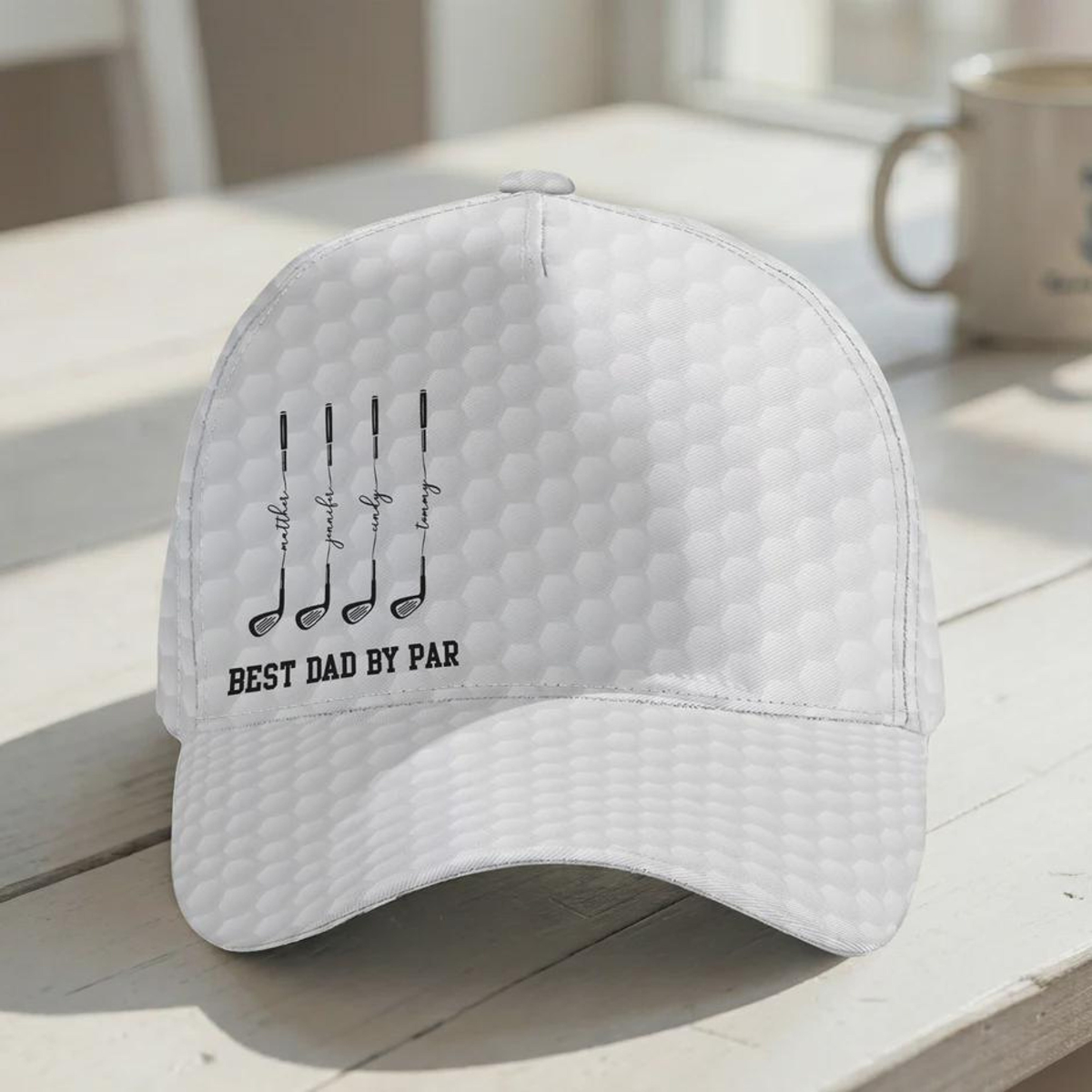 Personalized Best Dad By Par Cap, Best Grandpa By Par Hat, Custom Name Father Day Golf Gift, Golf Lover Gift For Him, Dad Birthday Golf Gift