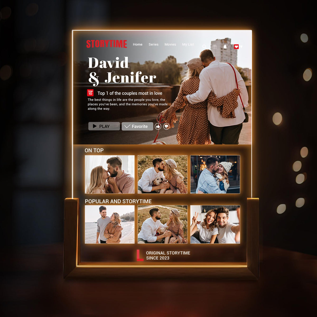 Custom Name Night Light as Valentines Day Gift, Anniversary Gifts, Engagement Gifts, Romantic Gift for Couple, Names and Date Night Lamp Gifts