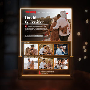 Custom Name Night Light as Valentines Day Gift, Anniversary Gifts, Engagement Gifts, Romantic Gift for Couple, Names and Date Night Lamp Gifts