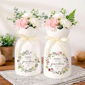 New Grandma Bloom Vase, First Time Grandma Gift, Mothers Day Gift, Flower Vase for Nana, Pregnancy Announcement, Gift for Mom,Birthday Gift