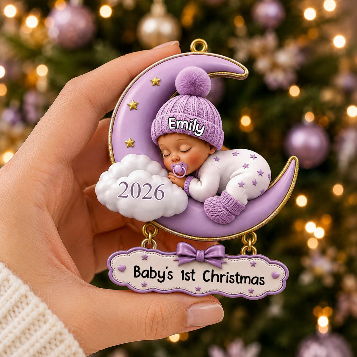 Baby's 1st Christmas Acrylic Ornament - Custom Christmas Gifts