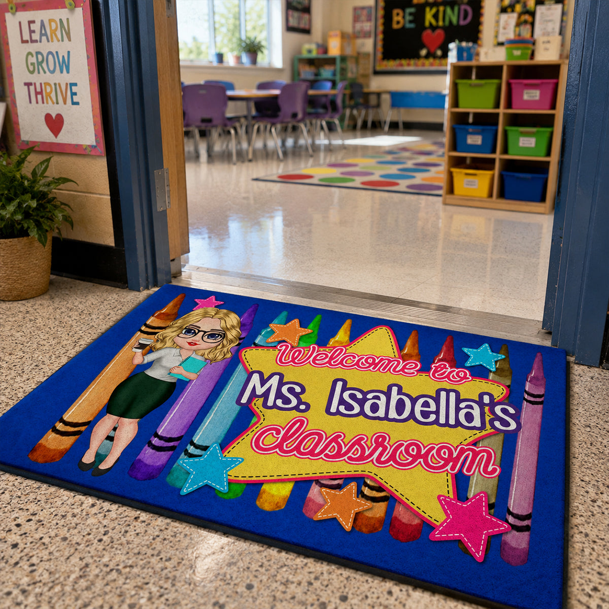 Welcome to My Classroom - Personalized Doormat - Back to School Decor, Gift for Teacher