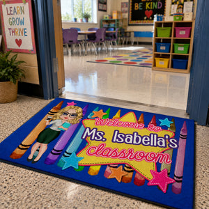 Welcome to My Classroom - Personalized Doormat - Back to School Decor, Gift for Teacher