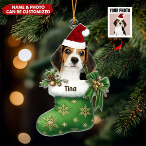 Happy Holidays With All Our Love - Personalized Acrylic Ornament - Christmas Gift For Dog & Cat Owner